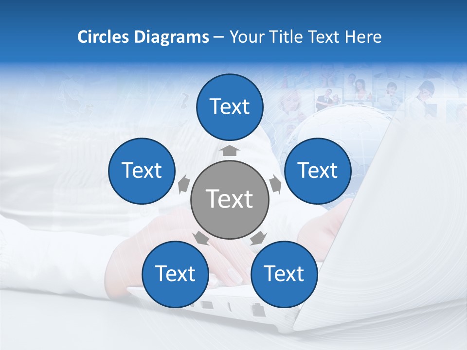 Circle Community Person PowerPoint Template