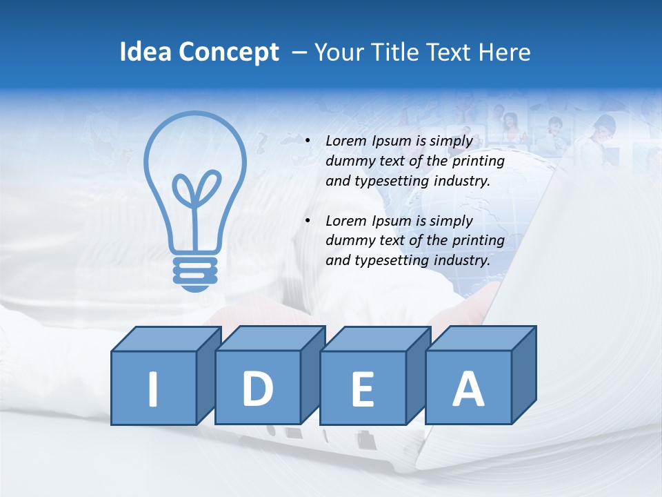 Circle Community Person PowerPoint Template