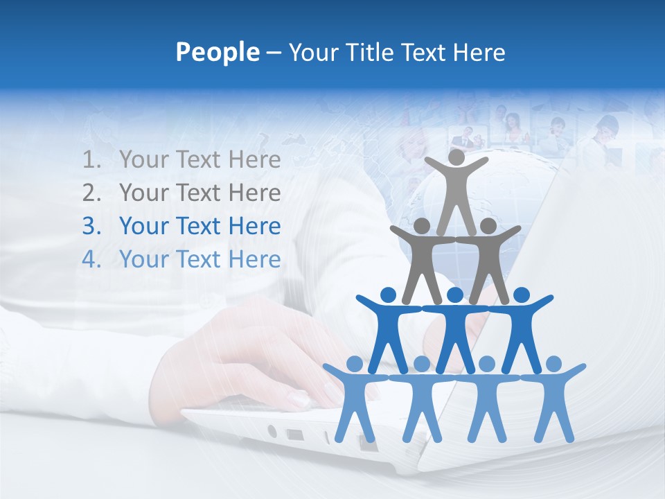 Circle Community Person PowerPoint Template