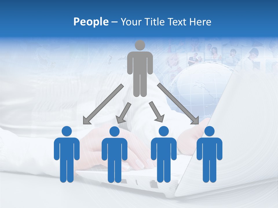Circle Community Person PowerPoint Template