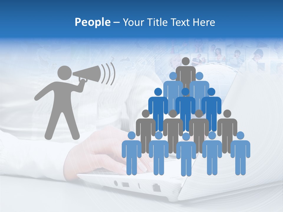 Circle Community Person PowerPoint Template
