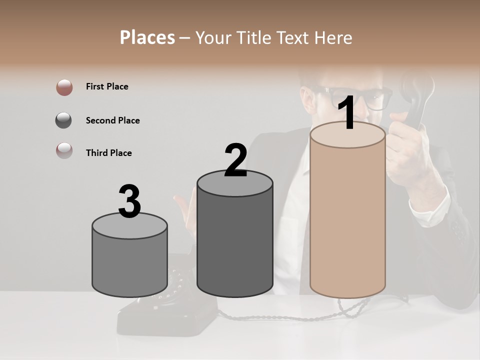 Altes Kommunikation Arbeitsplatz PowerPoint Template