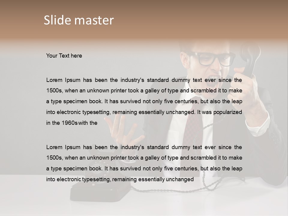 Altes Kommunikation Arbeitsplatz PowerPoint Template