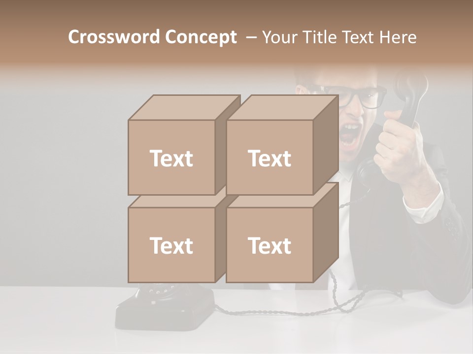 Altes Kommunikation Arbeitsplatz PowerPoint Template