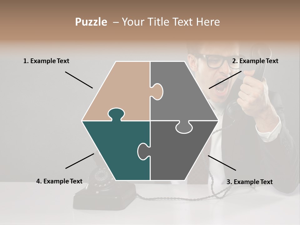 Altes Kommunikation Arbeitsplatz PowerPoint Template