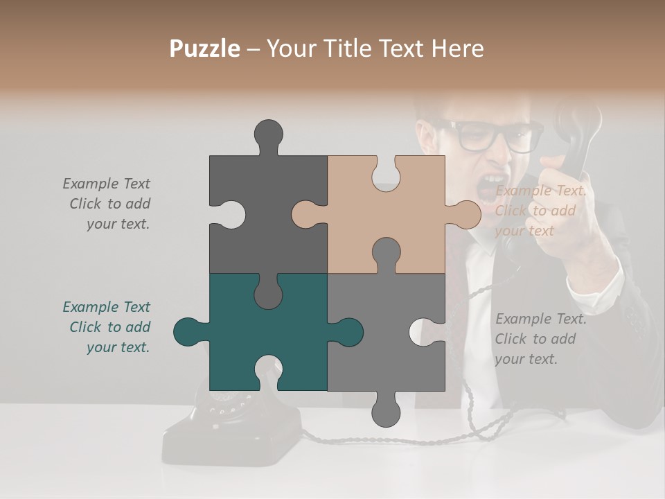 Altes Kommunikation Arbeitsplatz PowerPoint Template