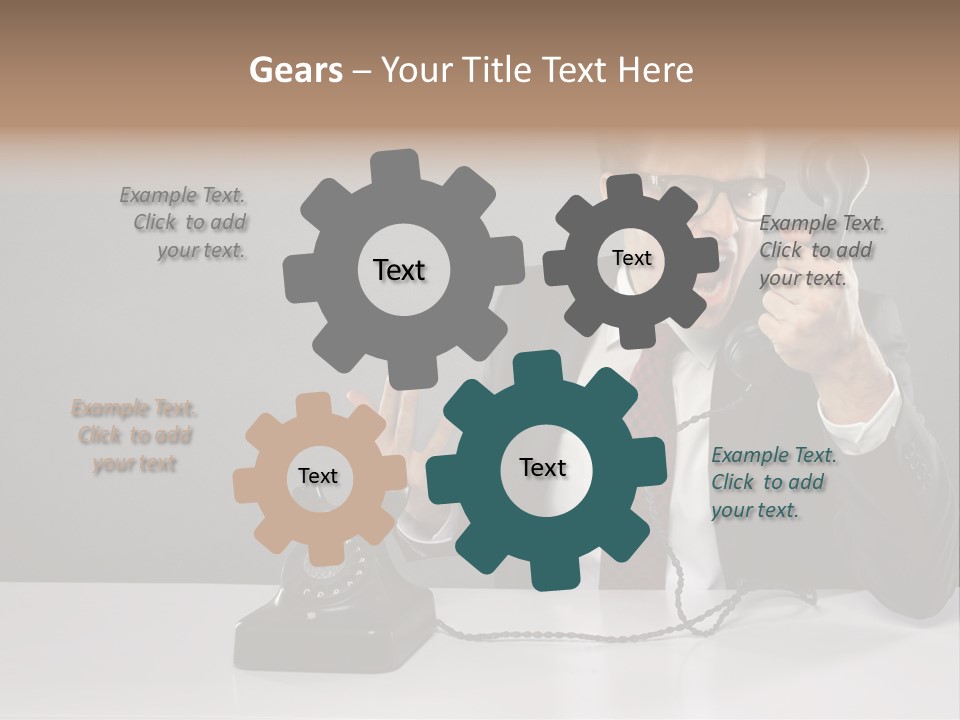 Altes Kommunikation Arbeitsplatz PowerPoint Template