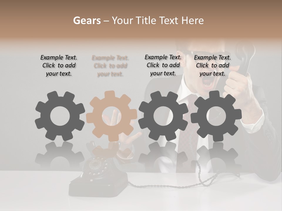 Altes Kommunikation Arbeitsplatz PowerPoint Template