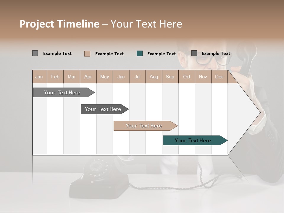 Altes Kommunikation Arbeitsplatz PowerPoint Template