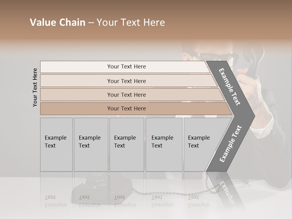 Altes Kommunikation Arbeitsplatz PowerPoint Template