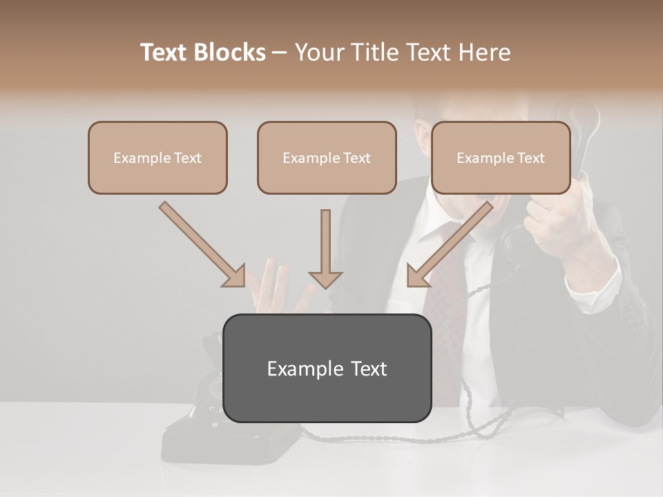 Altes Kommunikation Arbeitsplatz PowerPoint Template