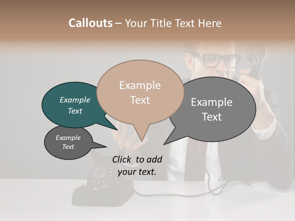 Altes Kommunikation Arbeitsplatz PowerPoint Template