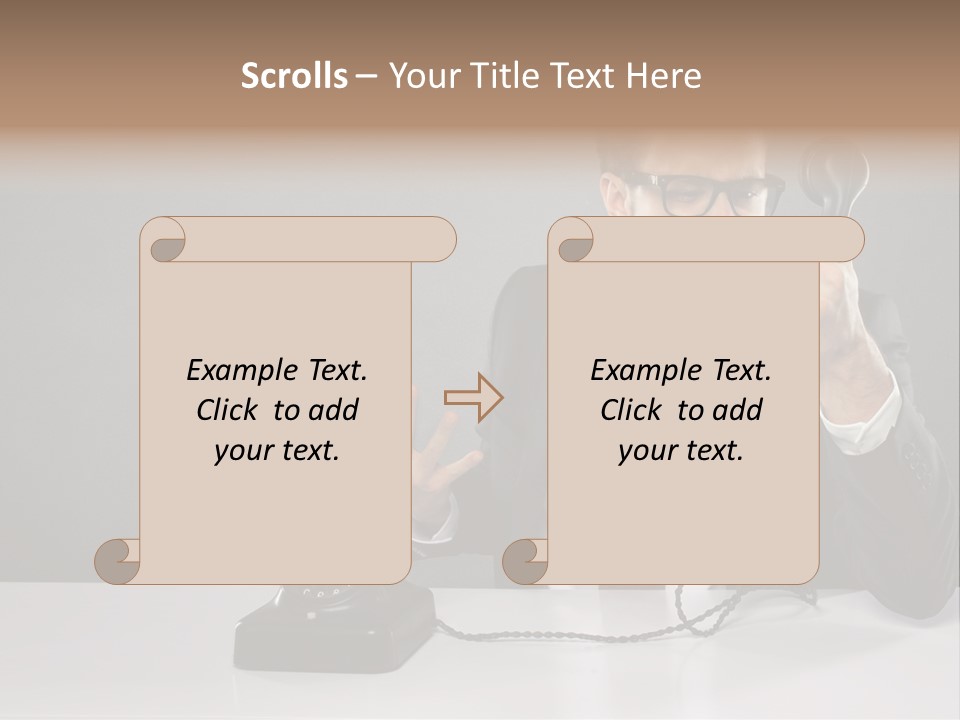 Altes Kommunikation Arbeitsplatz PowerPoint Template