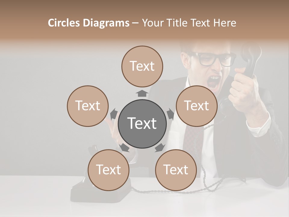 Altes Kommunikation Arbeitsplatz PowerPoint Template