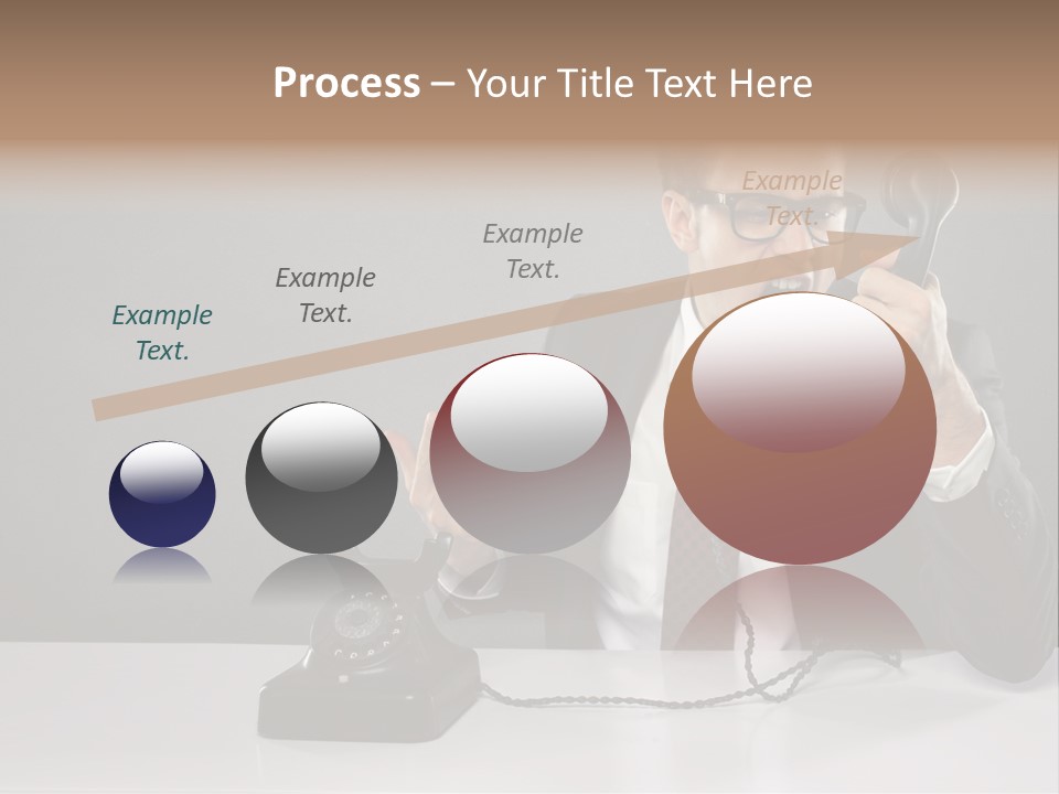 Altes Kommunikation Arbeitsplatz PowerPoint Template