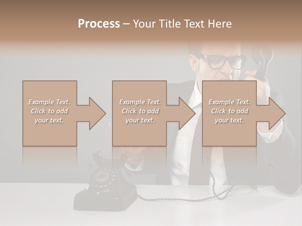 Altes Kommunikation Arbeitsplatz PowerPoint Template