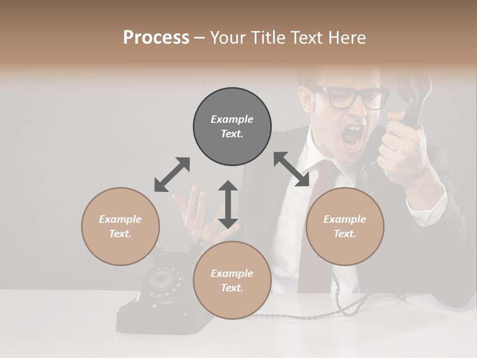Altes Kommunikation Arbeitsplatz PowerPoint Template