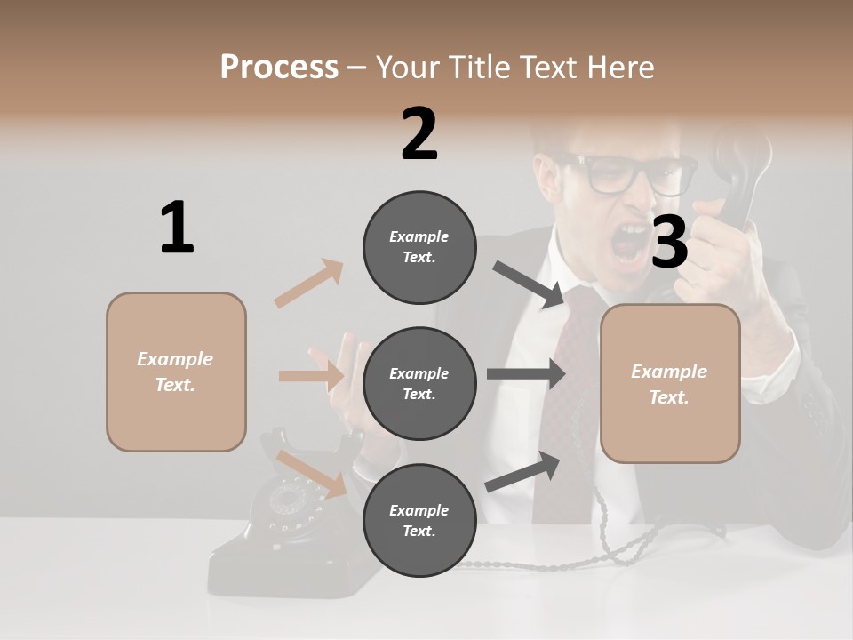 Altes Kommunikation Arbeitsplatz PowerPoint Template
