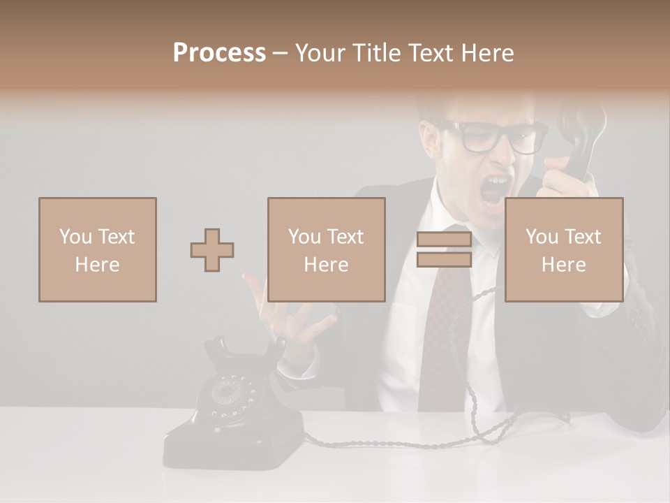Altes Kommunikation Arbeitsplatz PowerPoint Template