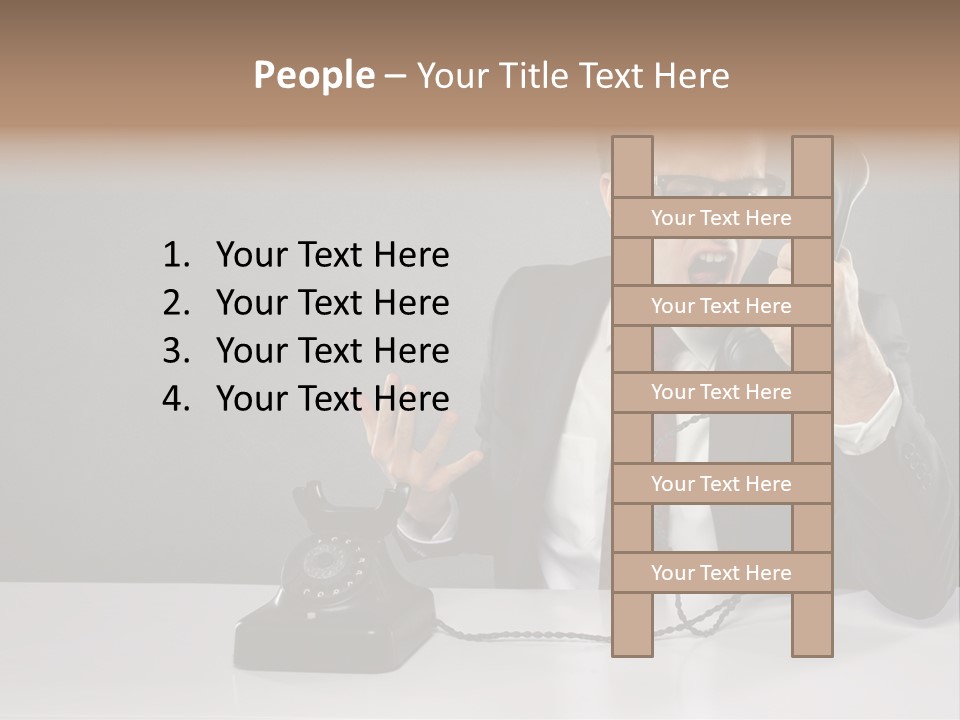 Altes Kommunikation Arbeitsplatz PowerPoint Template