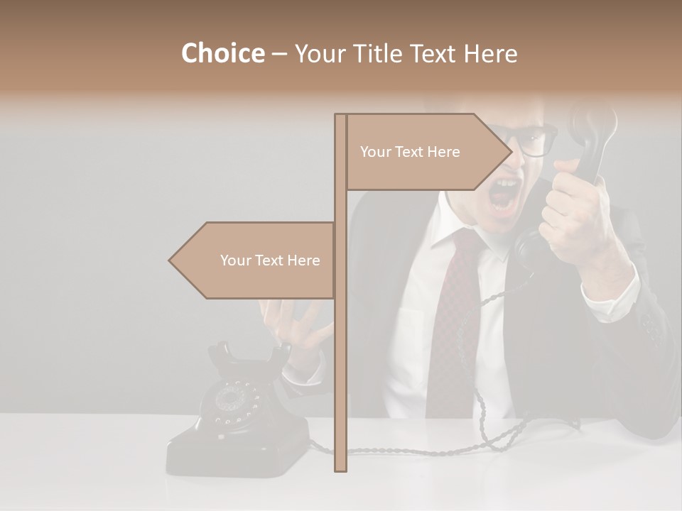 Altes Kommunikation Arbeitsplatz PowerPoint Template