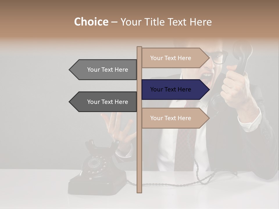 Altes Kommunikation Arbeitsplatz PowerPoint Template