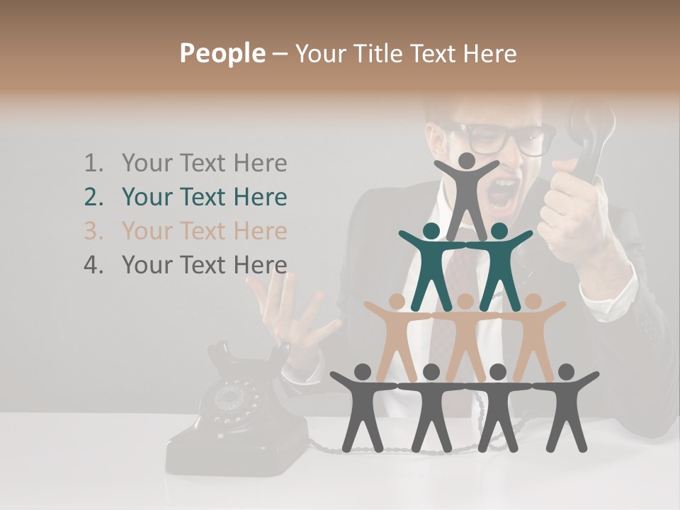 Altes Kommunikation Arbeitsplatz PowerPoint Template