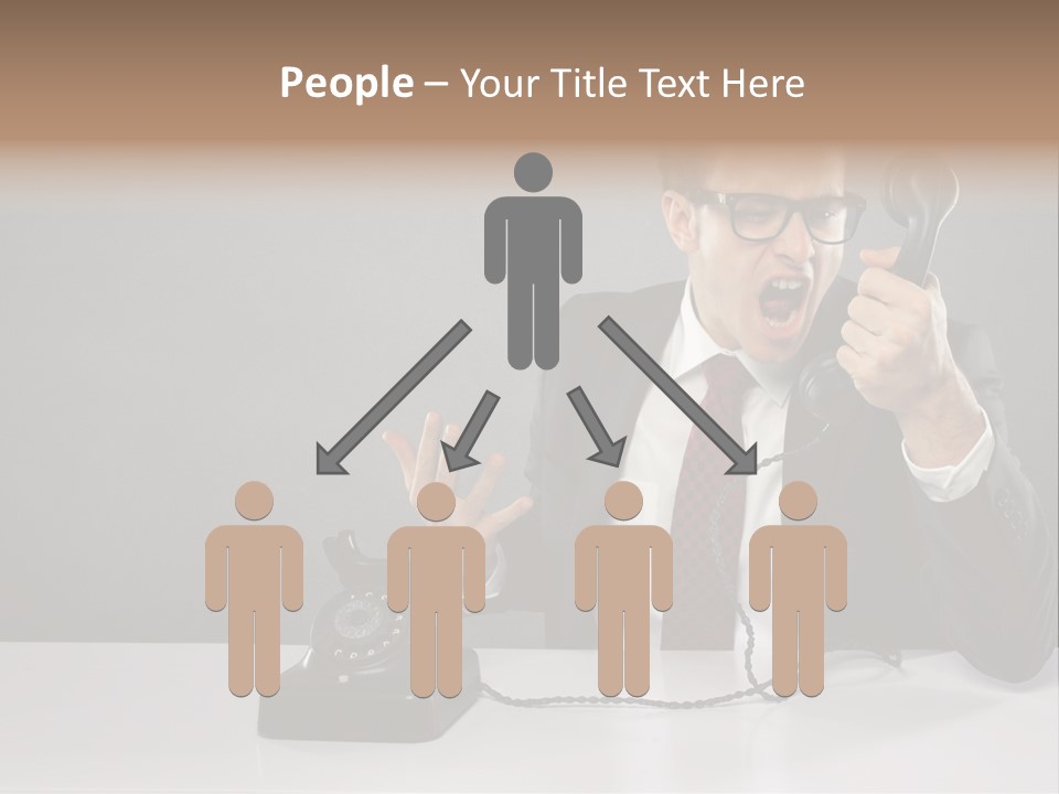 Altes Kommunikation Arbeitsplatz PowerPoint Template