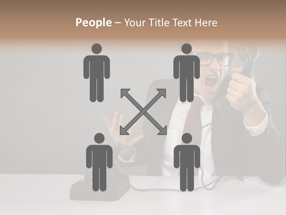 Altes Kommunikation Arbeitsplatz PowerPoint Template