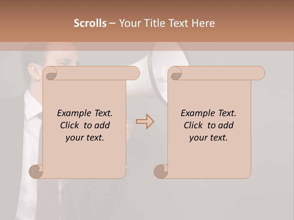 Communication Speaker Offer PowerPoint Template