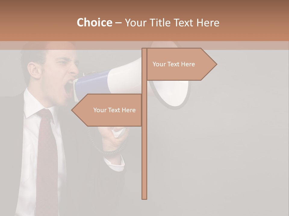 Communication Speaker Offer PowerPoint Template