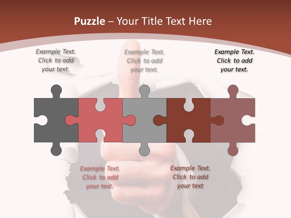 Arbeit Daumen Hoch Freisteller PowerPoint Template