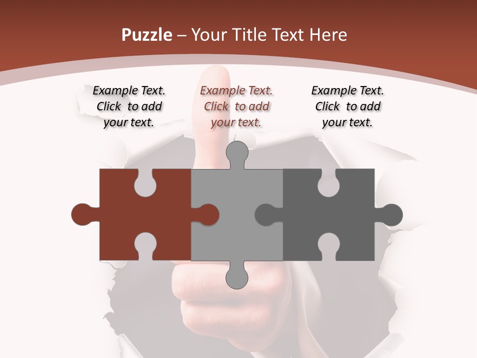 Arbeit Daumen Hoch Freisteller PowerPoint Template