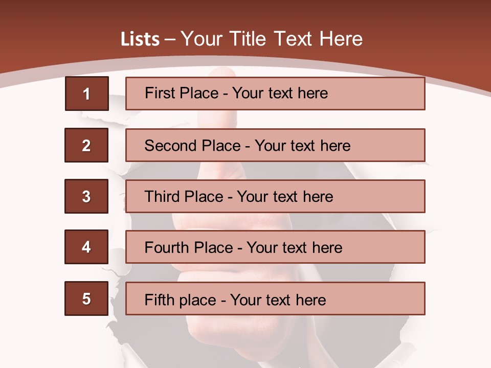 Arbeit Daumen Hoch Freisteller PowerPoint Template