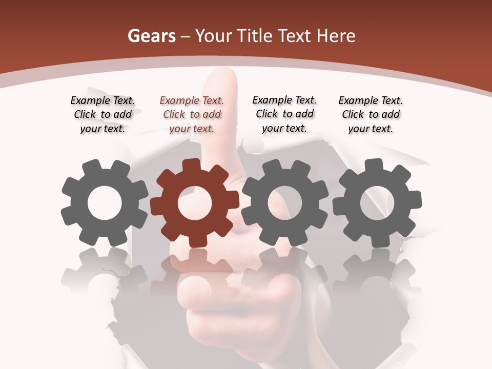 Arbeit Daumen Hoch Freisteller PowerPoint Template