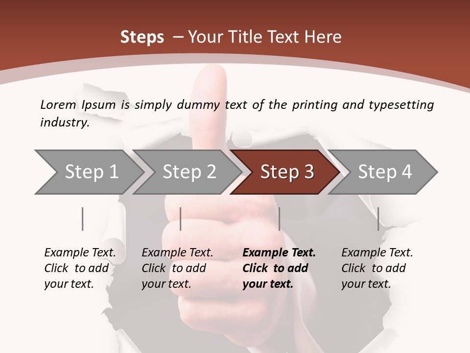 Arbeit Daumen Hoch Freisteller PowerPoint Template