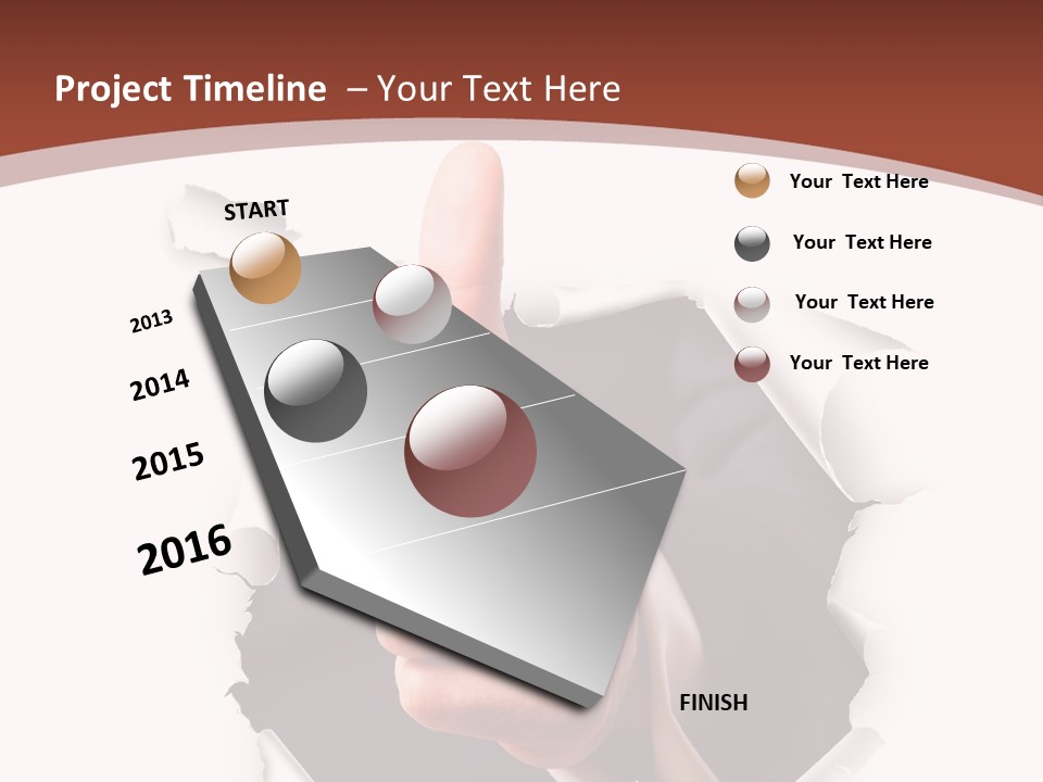 Arbeit Daumen Hoch Freisteller PowerPoint Template