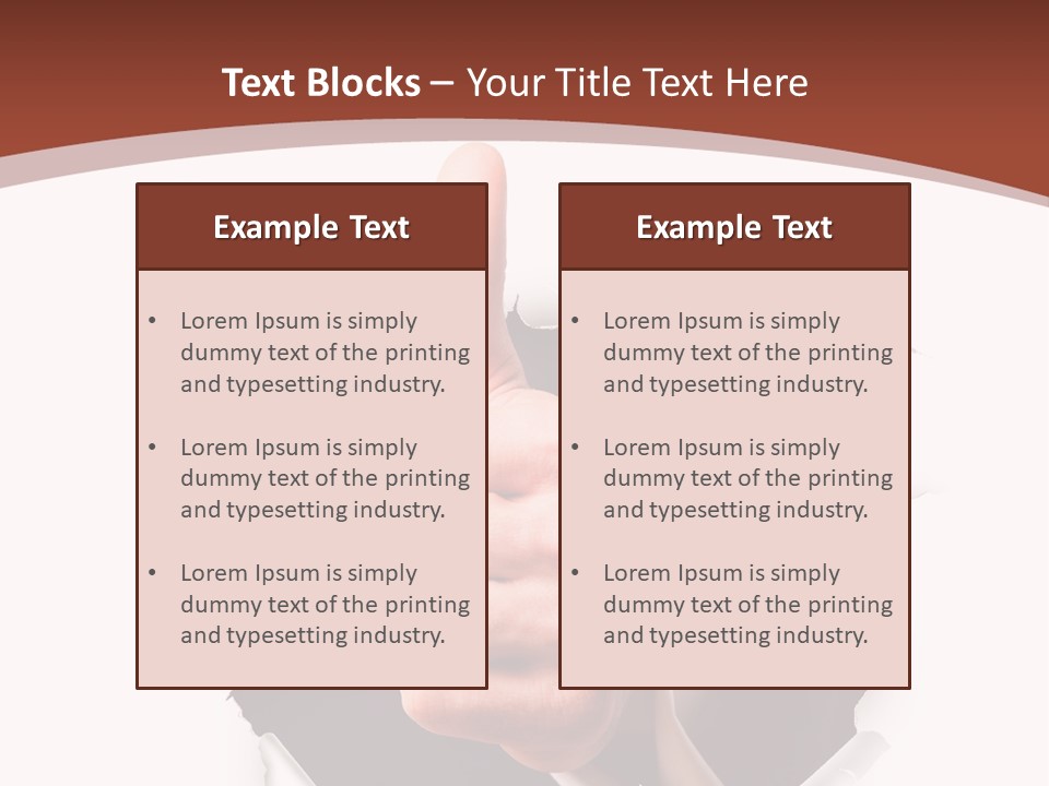 Arbeit Daumen Hoch Freisteller PowerPoint Template