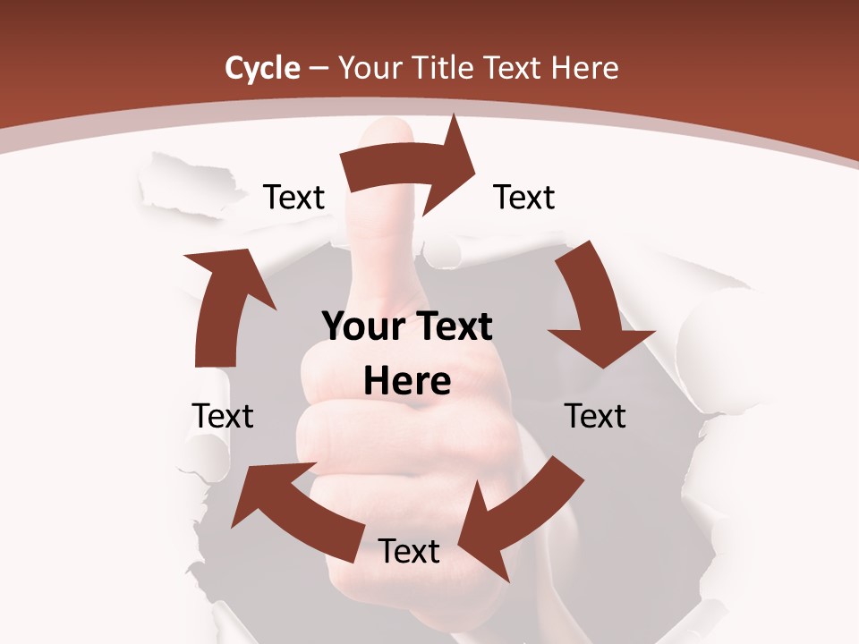 Arbeit Daumen Hoch Freisteller PowerPoint Template