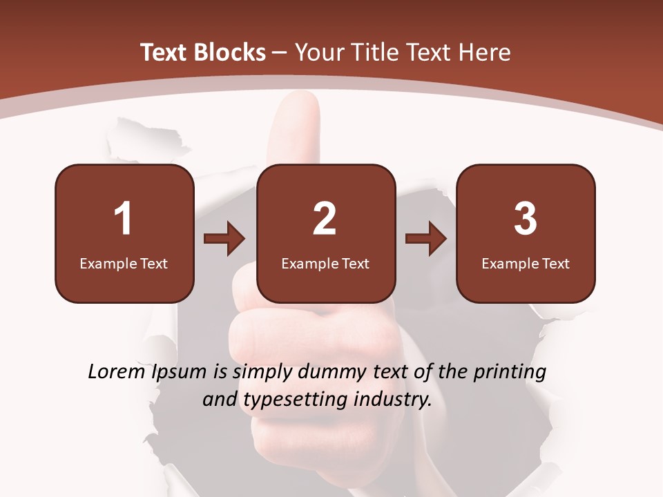 Arbeit Daumen Hoch Freisteller PowerPoint Template