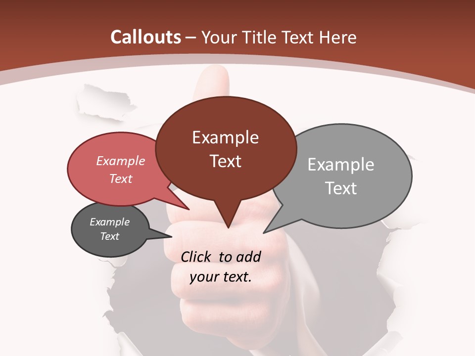 Arbeit Daumen Hoch Freisteller PowerPoint Template