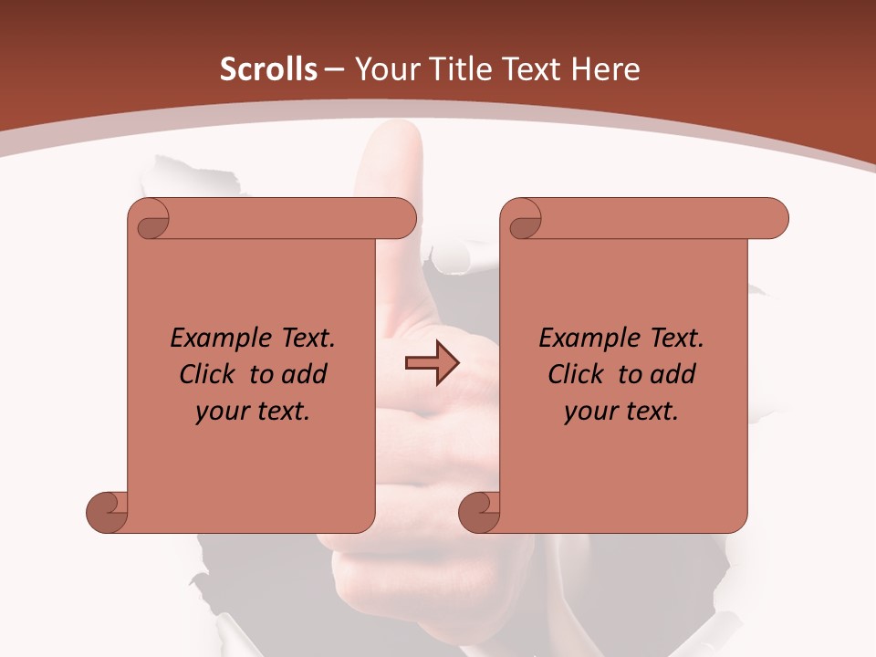 Arbeit Daumen Hoch Freisteller PowerPoint Template
