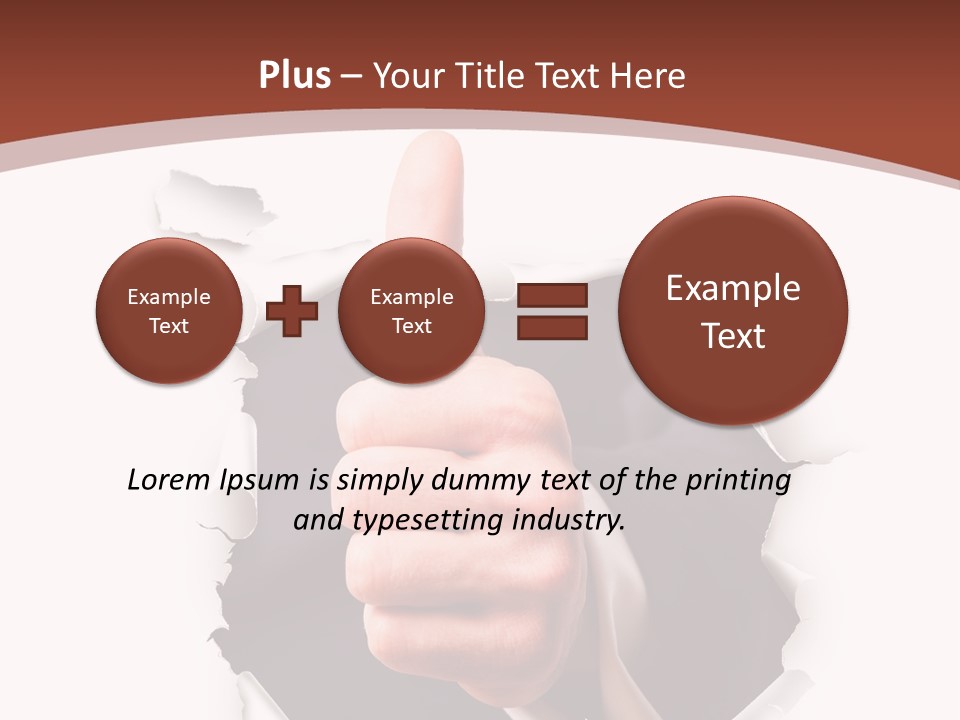 Arbeit Daumen Hoch Freisteller PowerPoint Template