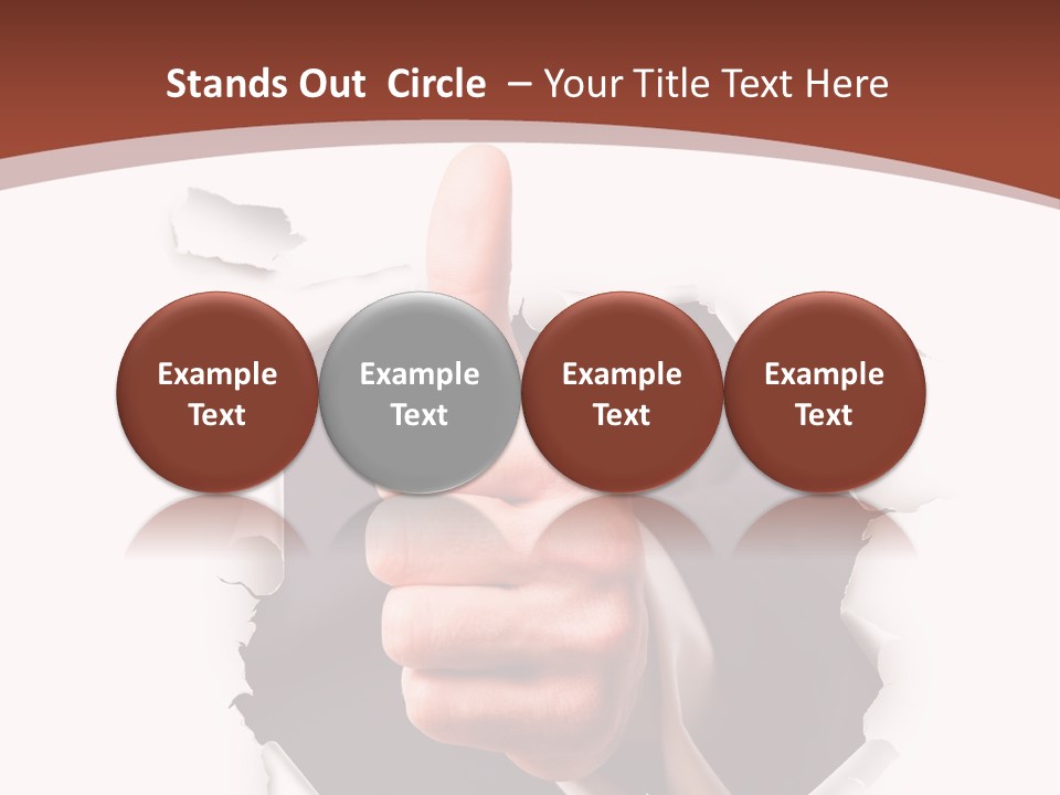 Arbeit Daumen Hoch Freisteller PowerPoint Template