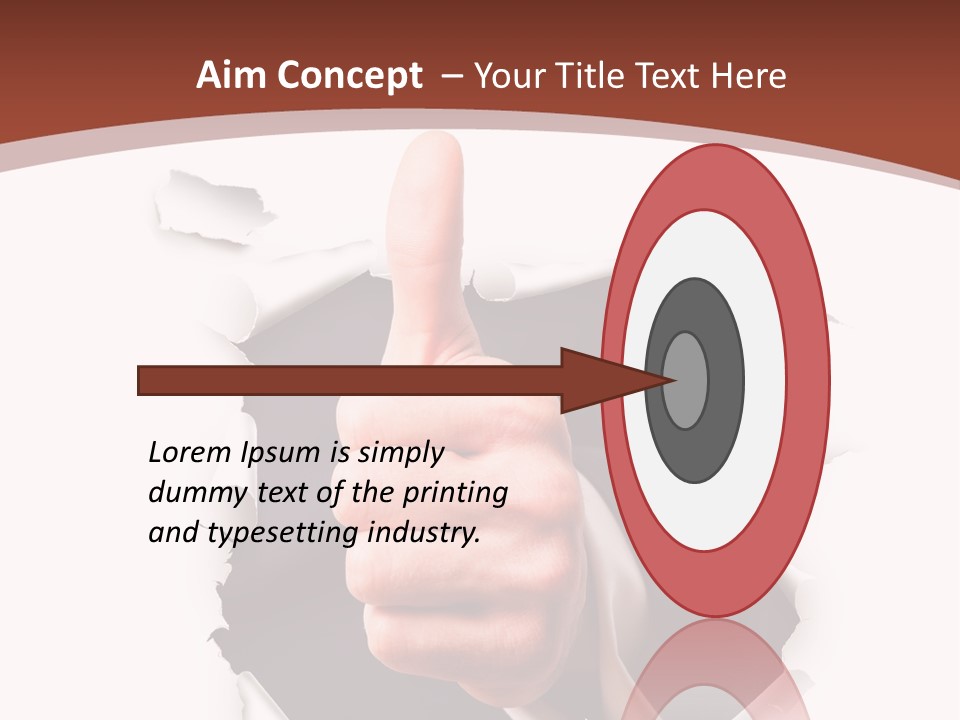 Arbeit Daumen Hoch Freisteller PowerPoint Template
