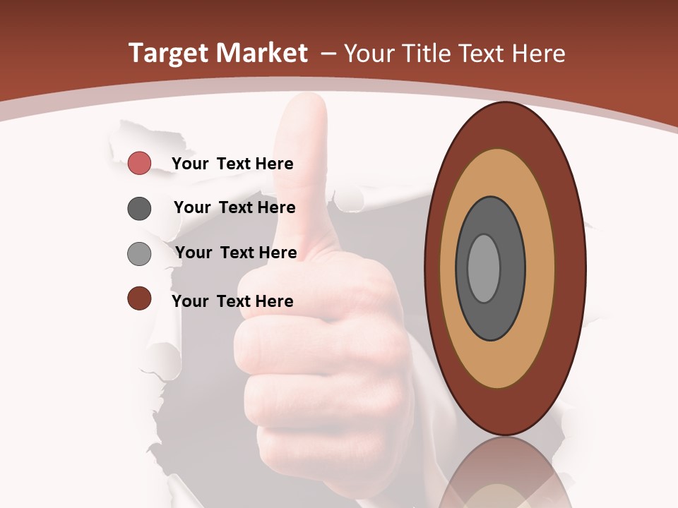 Arbeit Daumen Hoch Freisteller PowerPoint Template