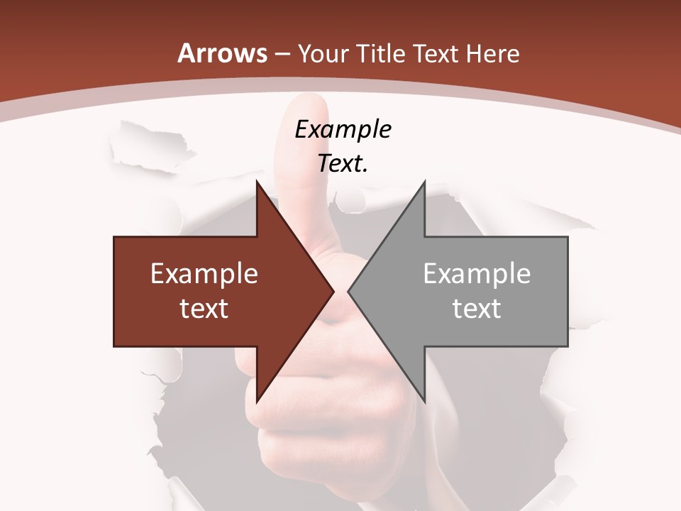 Arbeit Daumen Hoch Freisteller PowerPoint Template