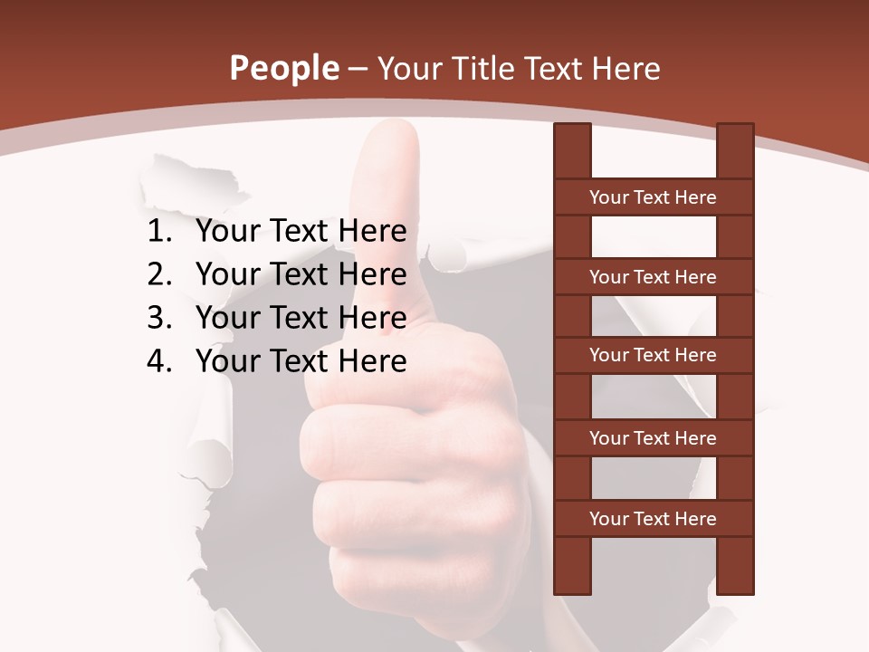 Arbeit Daumen Hoch Freisteller PowerPoint Template