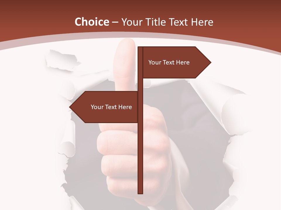 Arbeit Daumen Hoch Freisteller PowerPoint Template