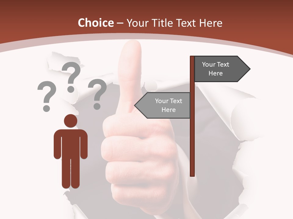 Arbeit Daumen Hoch Freisteller PowerPoint Template